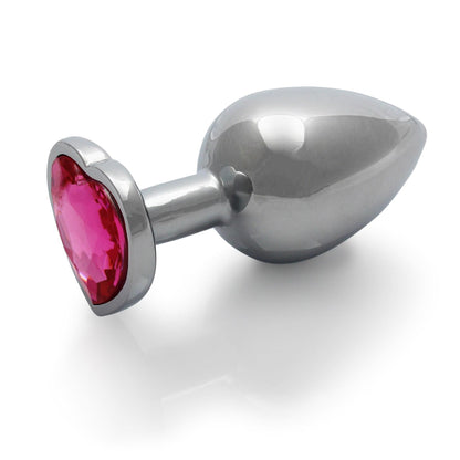 2-SREBRNA ZATYCZKA  PLUG ANALNY KOREK METALOWY Z DIAMENTEM 9,3 CM-2