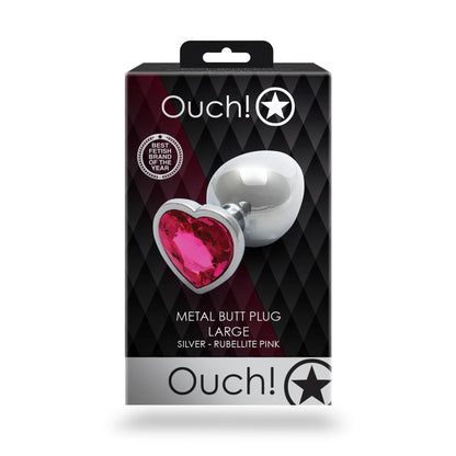 1-SREBRNA ZATYCZKA  PLUG ANALNY KOREK METALOWY Z DIAMENTEM 9,3 CM-1