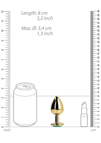 9-Round Gem Butt Plug - Medium-9