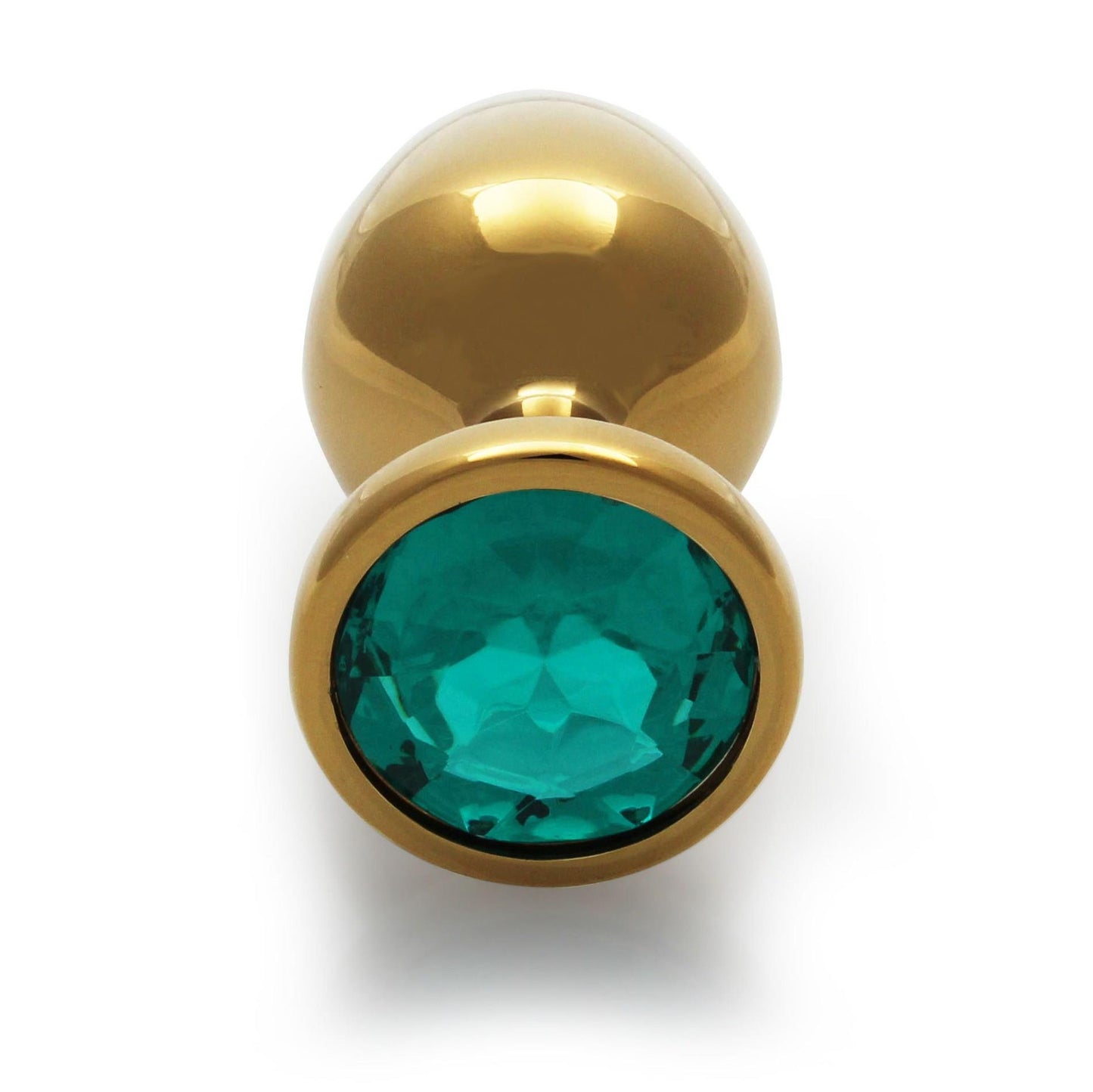 7-ZŁOTY METALOWY KOREK ANALNY PLUG Z DIAMENTEM 7 CM WODOODPORNY-7