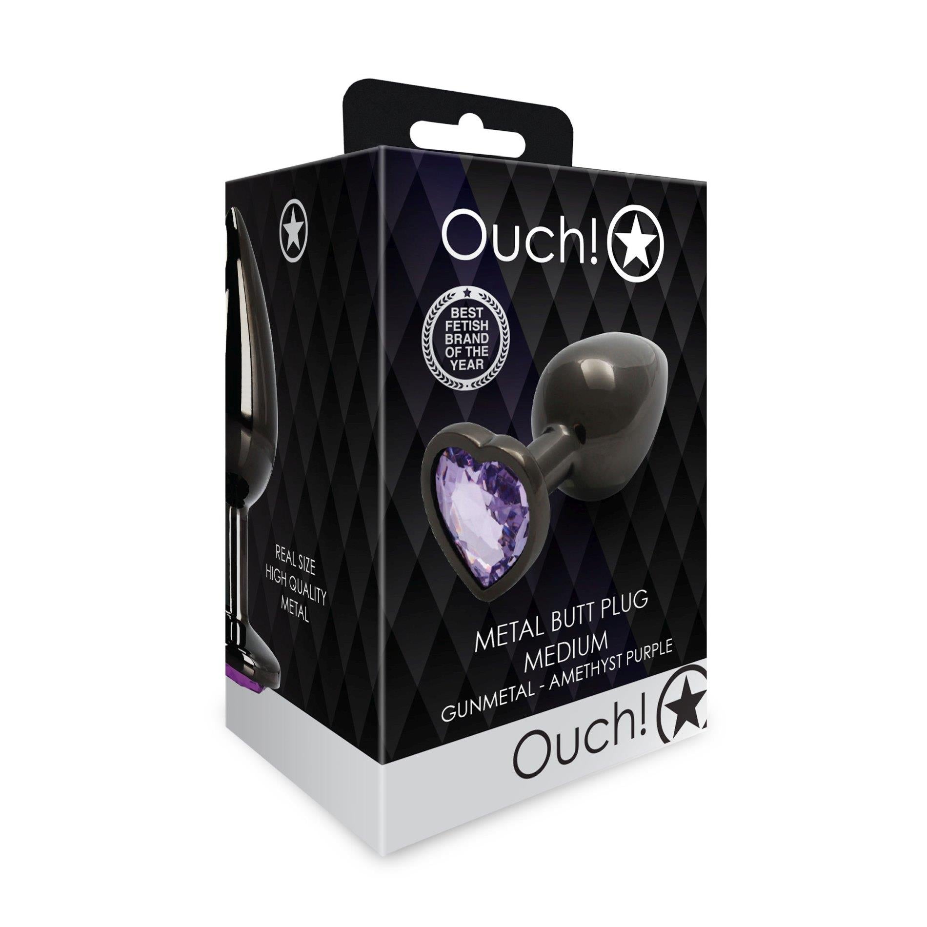3-Heart Gem Butt Plug - Medium-3
