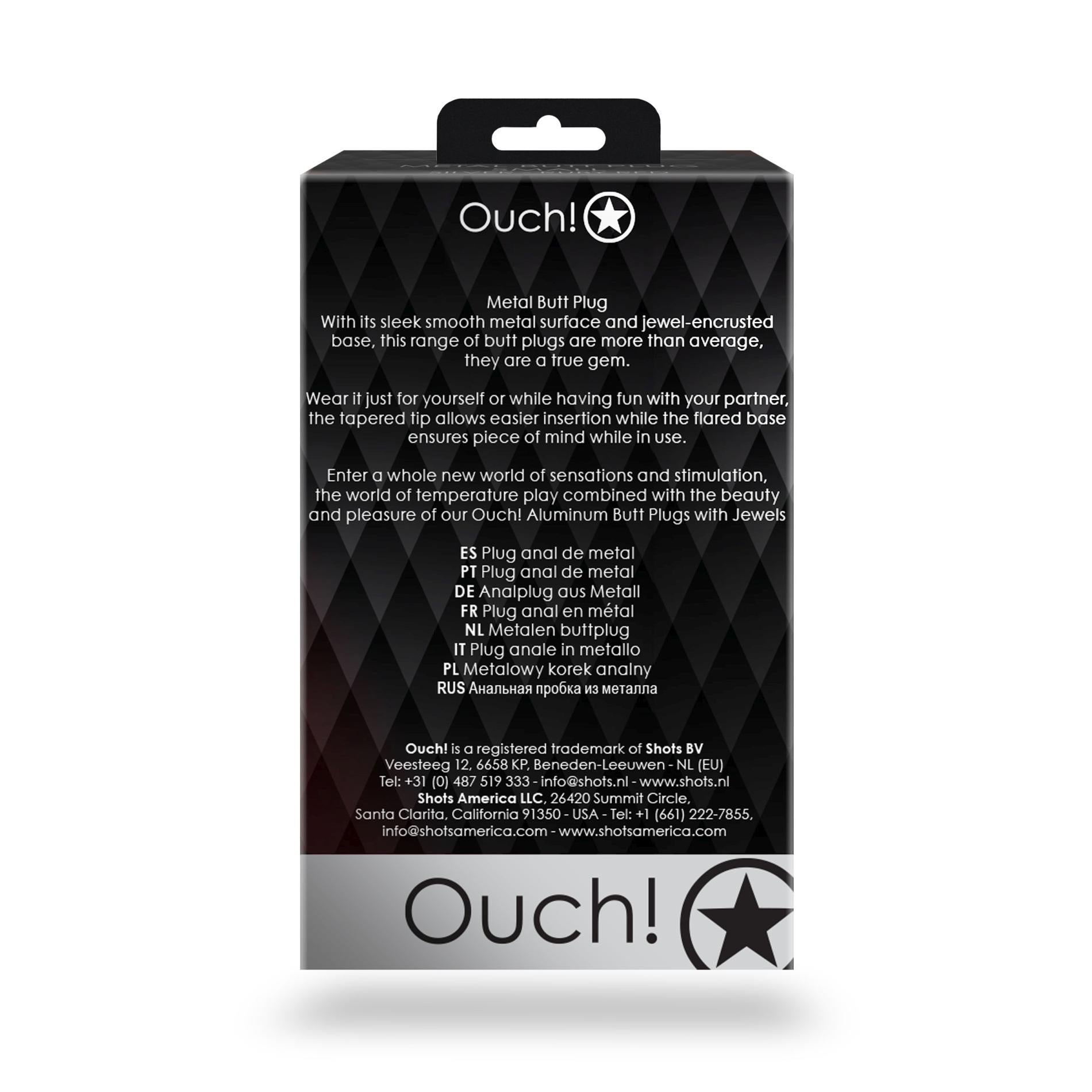 4-CZARNA ZATYCZKA  PLUG ANALNY KOREK METALOWY Z DIAMENTEM 9 CM-4