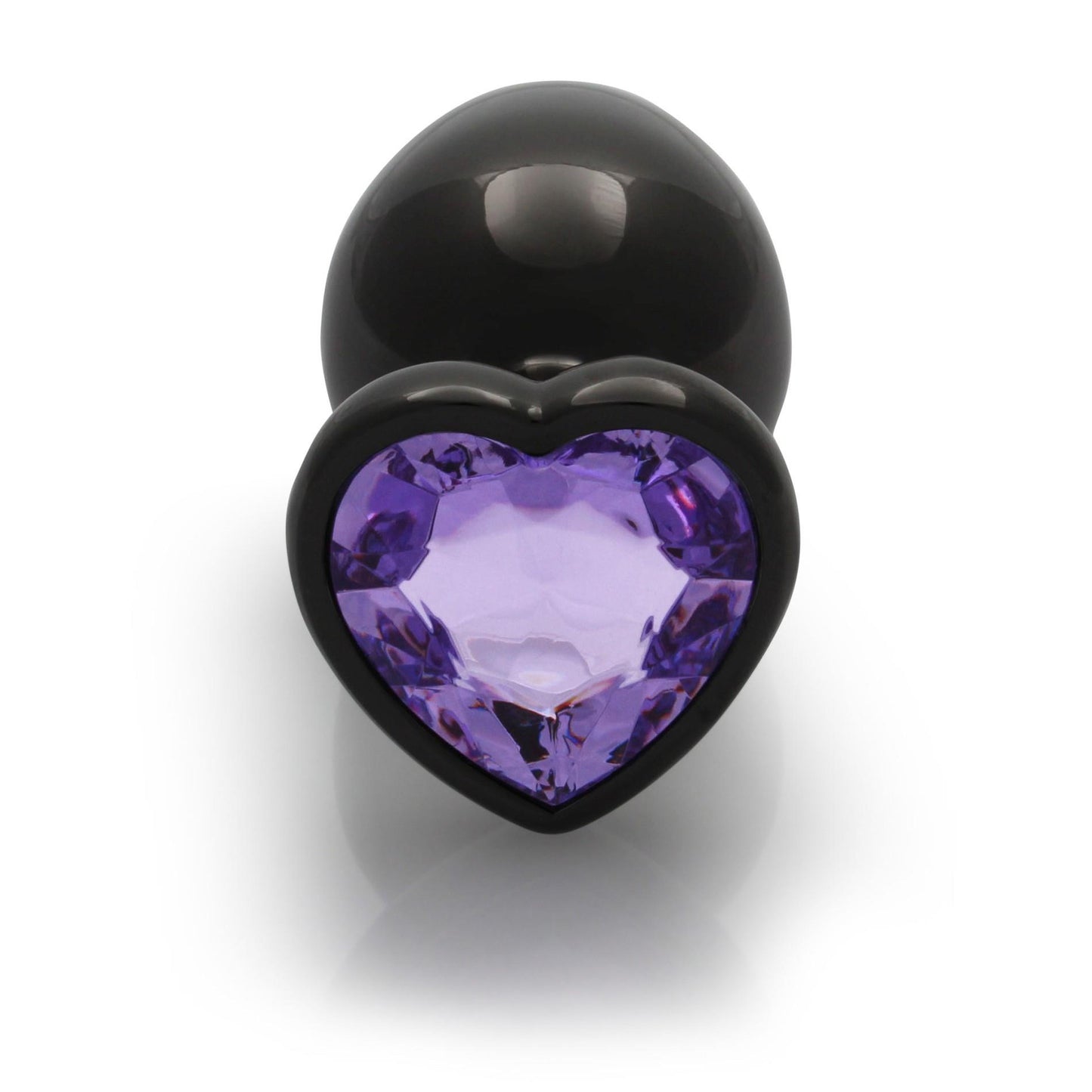 5-CZARNA ZATYCZKA  PLUG ANALNY KOREK METALOWY Z DIAMENTEM 9 CM-5