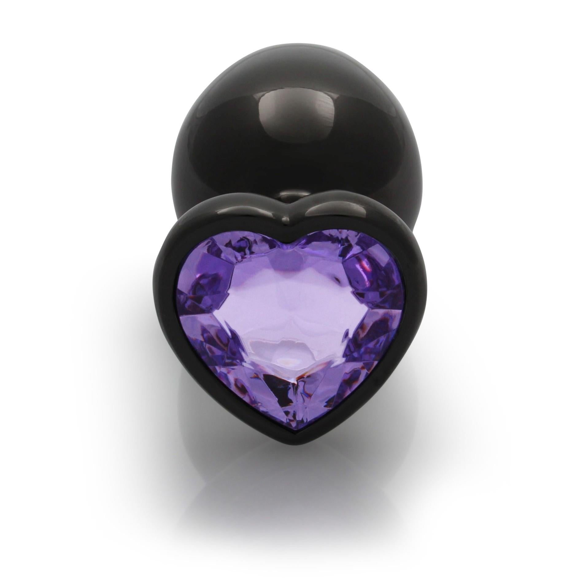 5-CZARNA ZATYCZKA  PLUG ANALNY KOREK METALOWY Z DIAMENTEM 9 CM-5