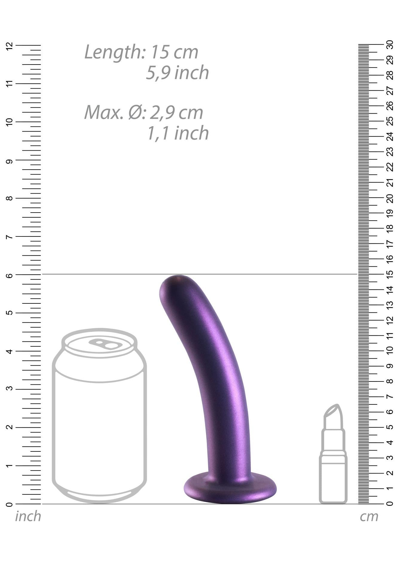 10-Smooth Silicone G-Spot Dildo - 6'' / 14,5 cm-10