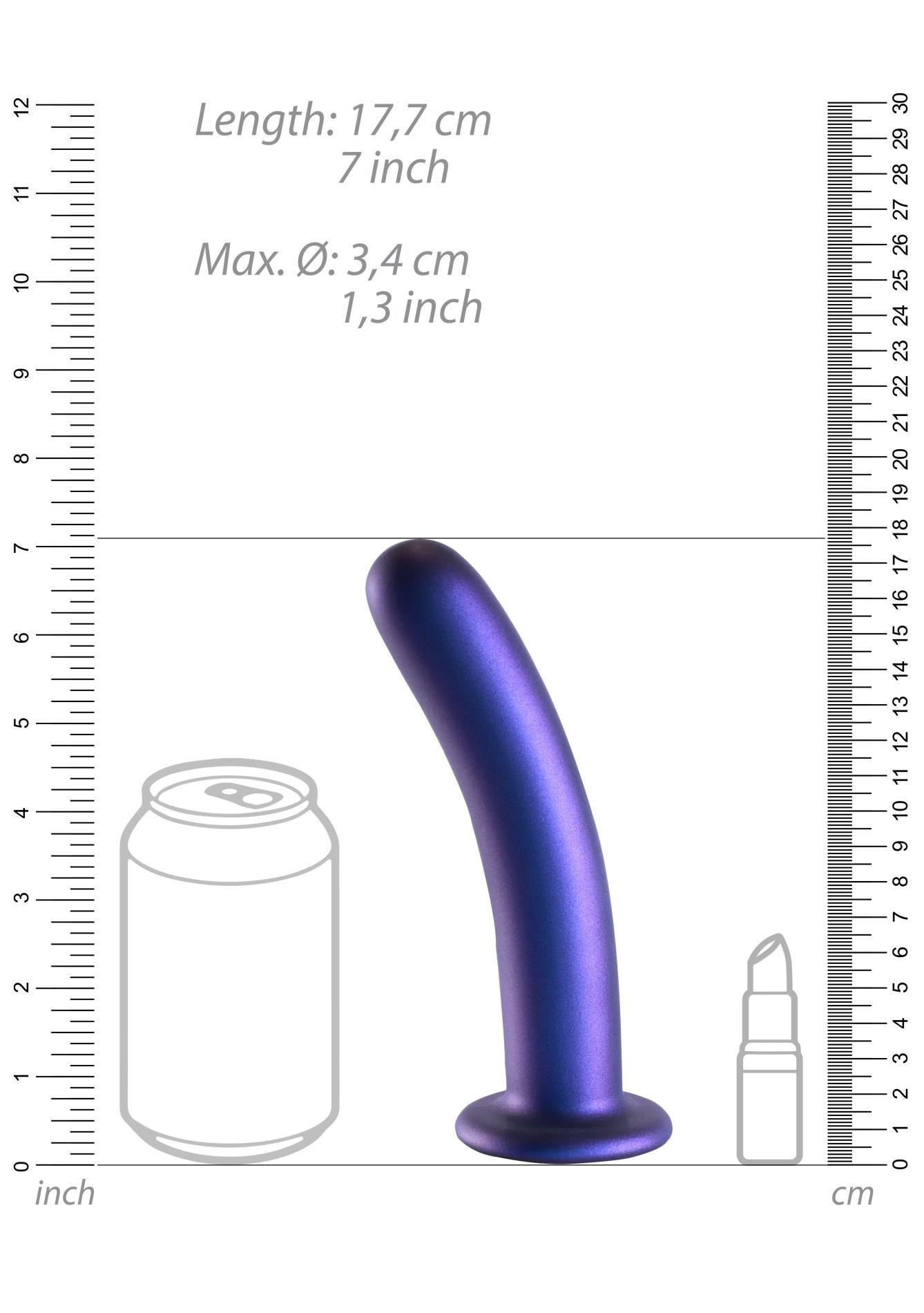 7-Smooth Silicone G-Spot Dildo - 7'' / 17 cm-7