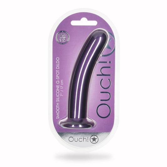 2-Smooth Silicone G-Spot Dildo - 7'' / 17 cm-2