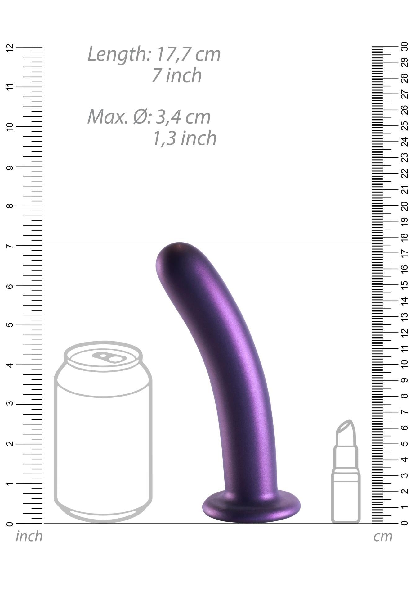 7-Smooth Silicone G-Spot Dildo - 7'' / 17 cm-7