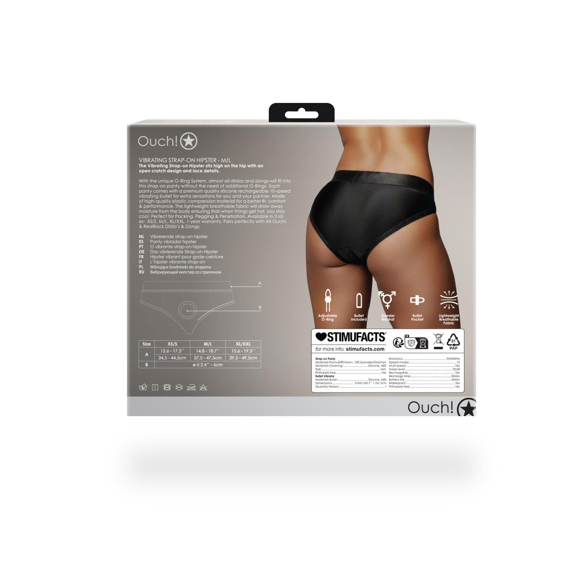 5-Vibrating Strap-on Hipster - M/L-5