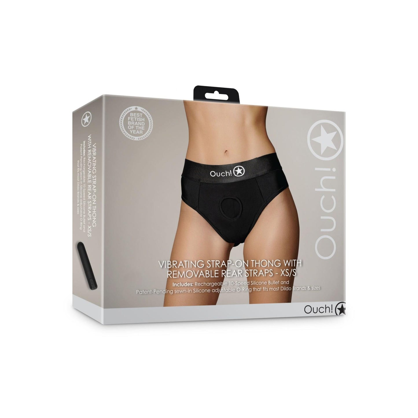 4-Vibrating Strap-on Thong with Removable Rear Straps - XS/S-4