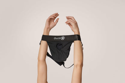 8-Vibrating Strap-on Thong with Removable Rear Straps - XS/S-8