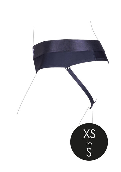 10-Vibrating Strap-on Thong with Removable Rear Straps - XS/S-10