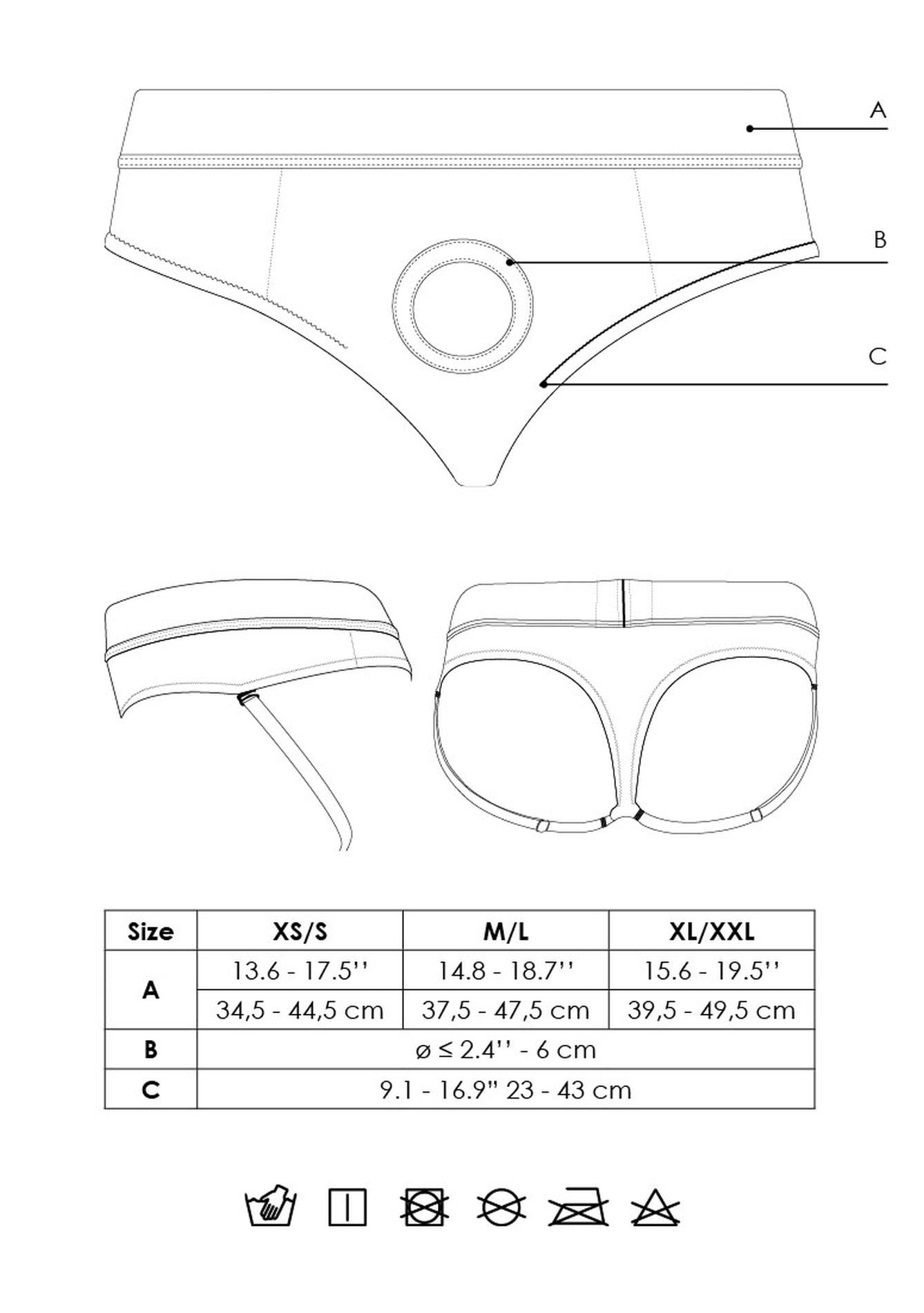 13-Vibrating Strap-on Thong with Removable Rear Straps - XS/S-13