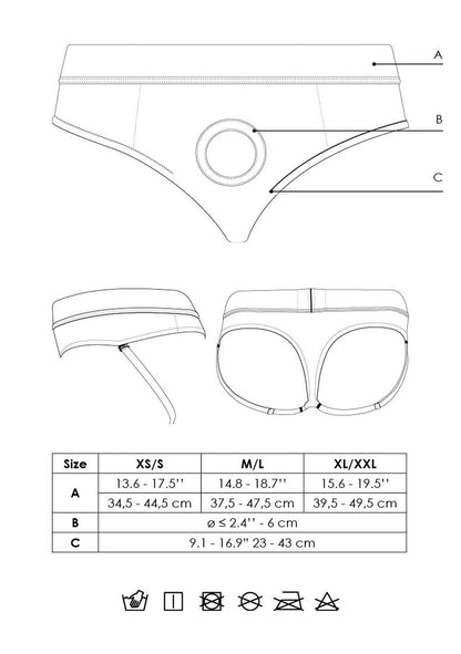 13-Vibrating Strap-on Thong with Removable Rear Straps - XS/S-13