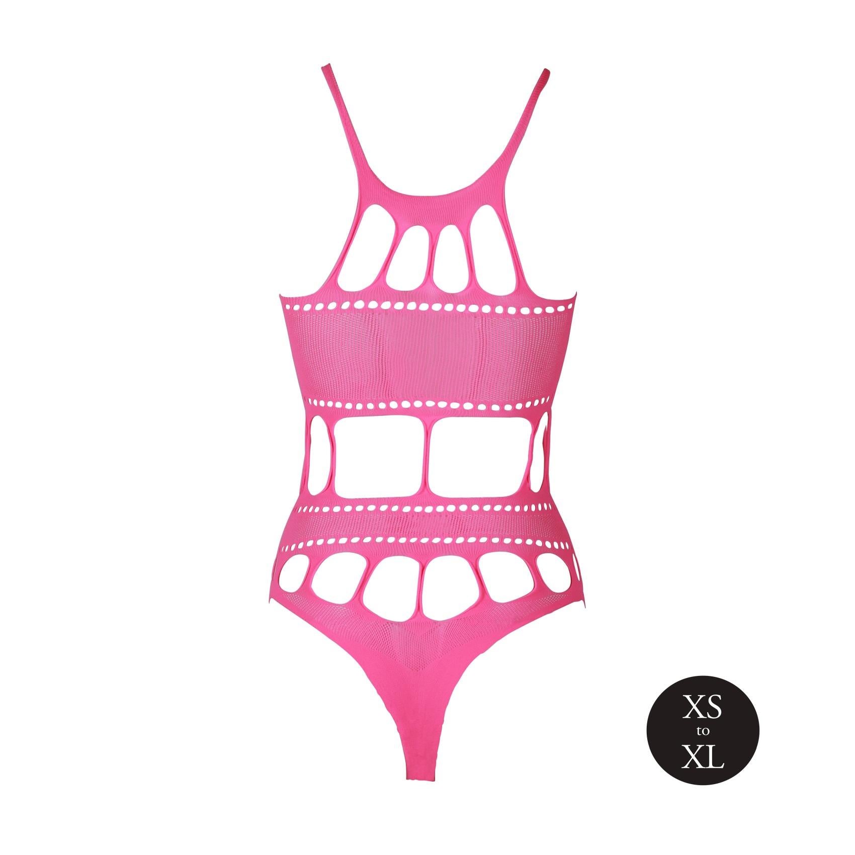7-Body with Grecian Neckline - Neon Pink - XS/XL-7
