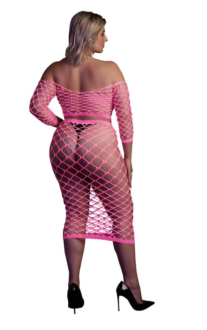 2-Long Sleeve Crop Top and Long Skirt  XL/XXXXL-2