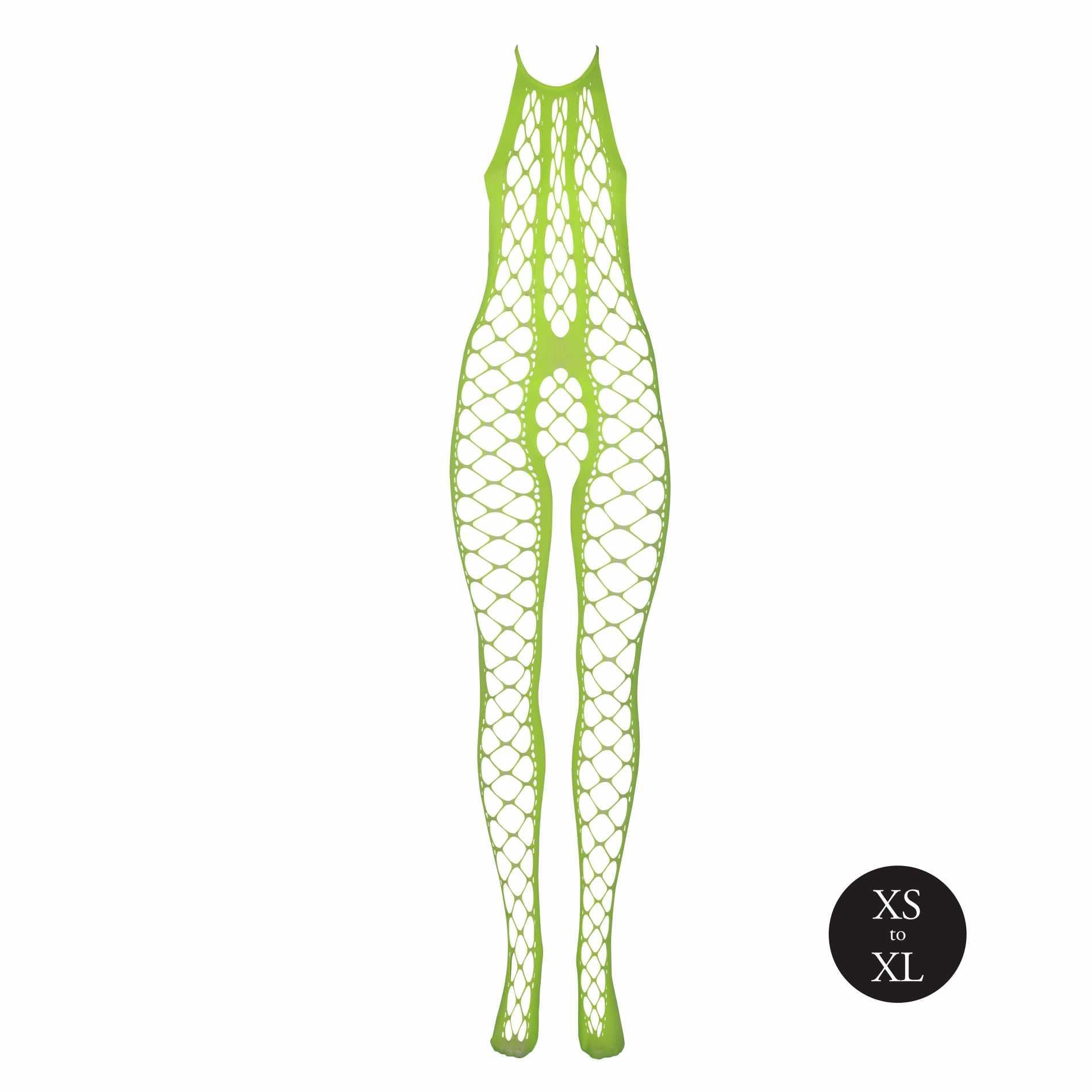 6-Bodystocking with Halterneck - Green - XS/XL-6