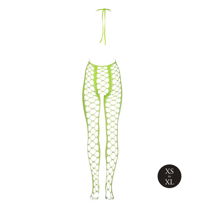 7-Bodystocking with Halterneck - Green - XS/XL-7