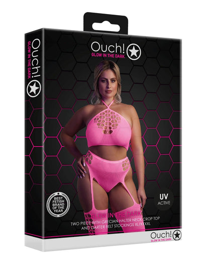 3-Two Piece with Crop Top and Stockings  XL/XXXXL-3