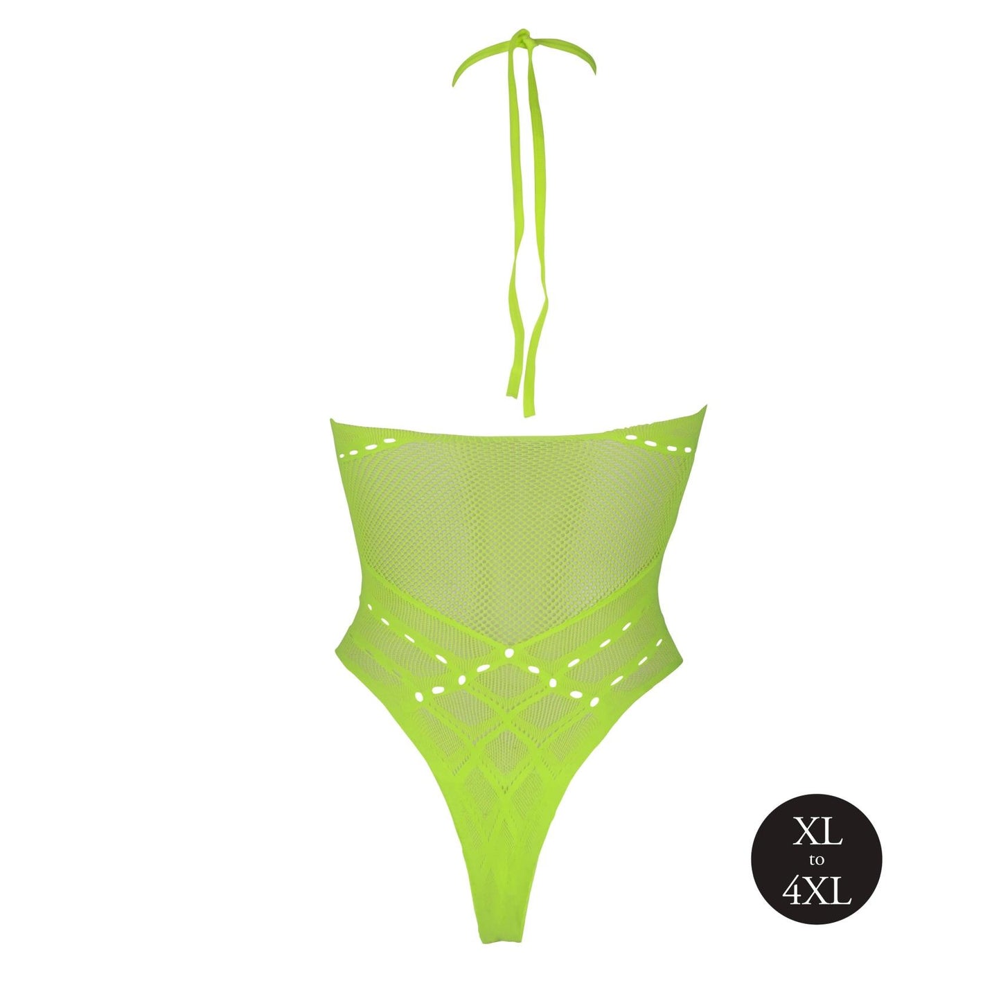 7-Body with Halter Neck - Neon Green - XL/XXXXL-7