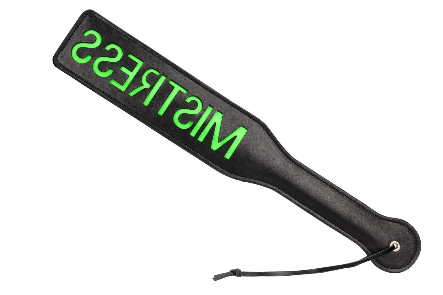 2-'Mistress'' Paddle - Glow in the Dark - Black/Neon Green-2