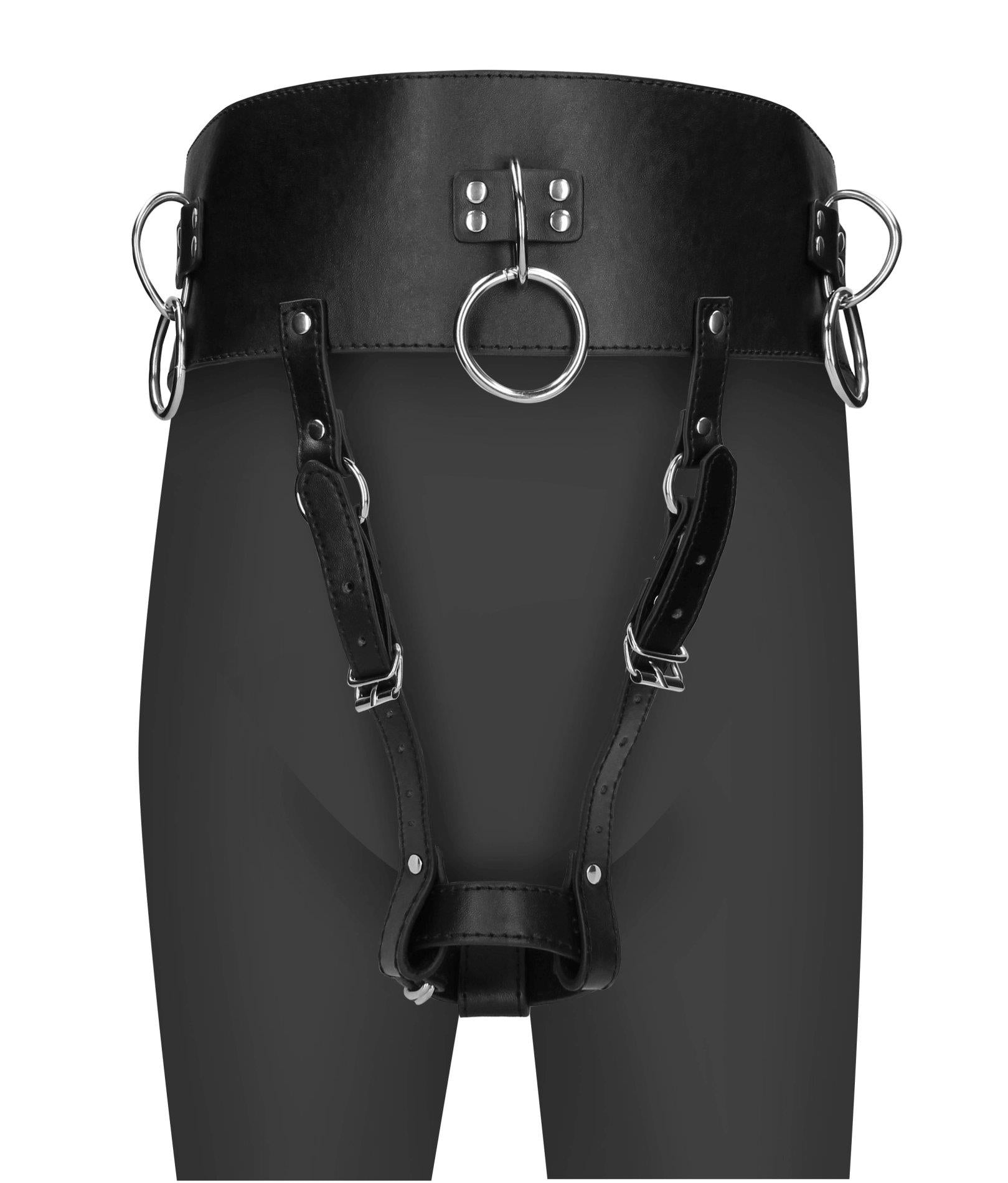 1-Belt with Vibrator Holder - Black-1