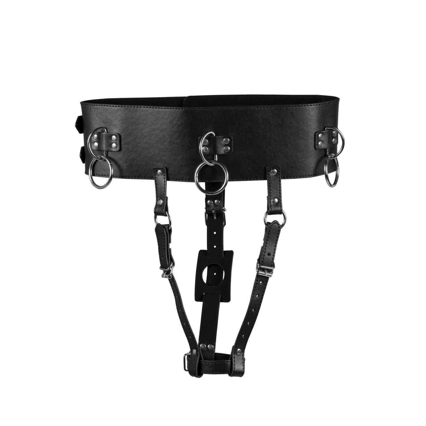 8-Belt with Vibrator Holder - Black-8