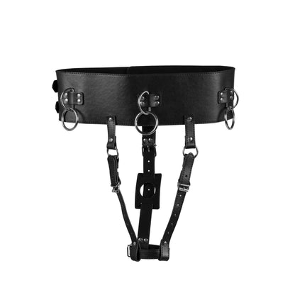 8-Belt with Vibrator Holder - Black-8