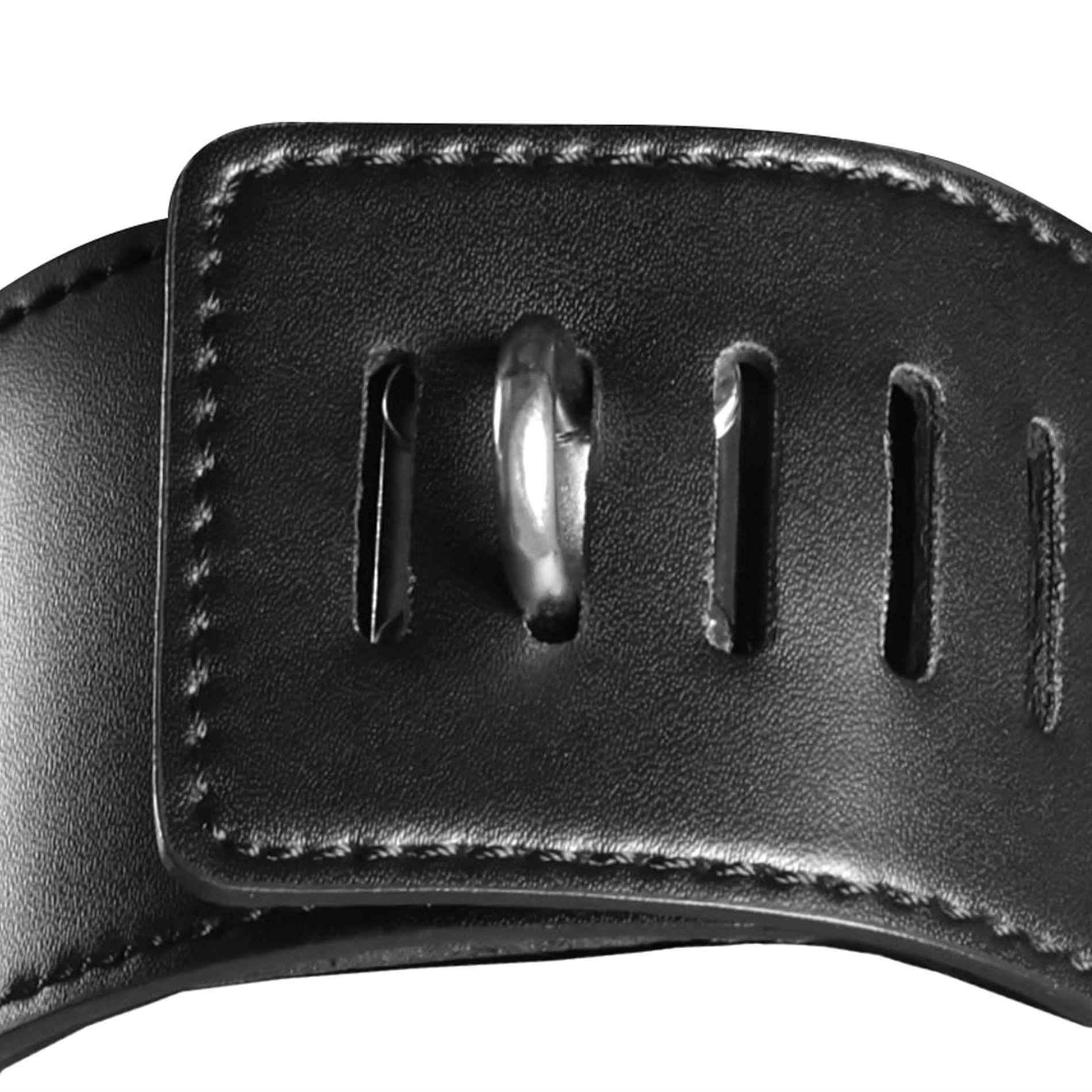 6-Head Harness with Zip-up Mouth and Lock - Black-6