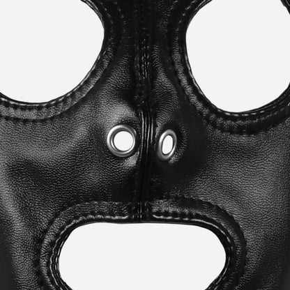 4-Mask with Brown Ponytail - Black-4