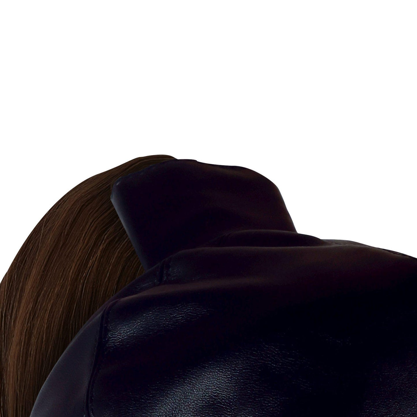 6-Mask with Brown Ponytail - Black-6