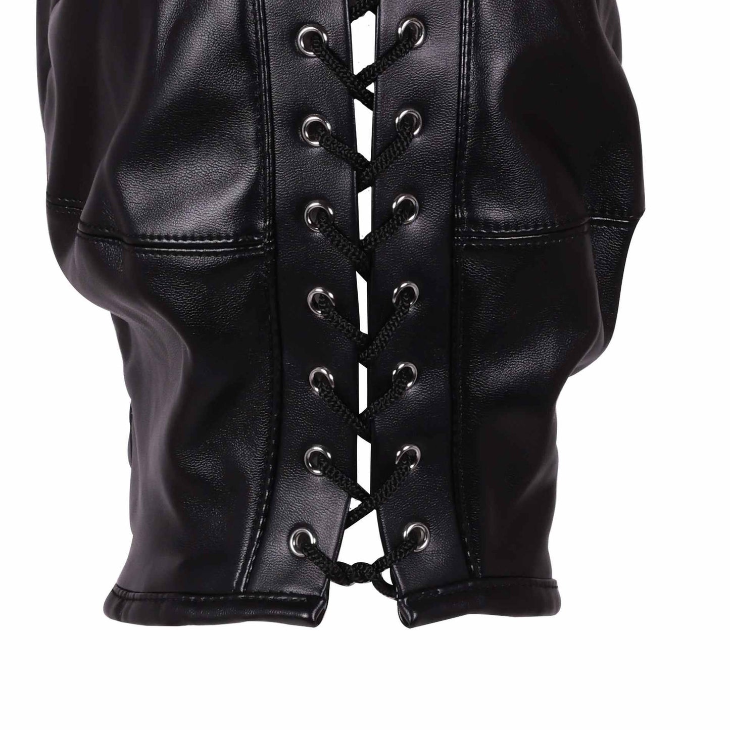 8-Mask with Brown Ponytail - Black-8