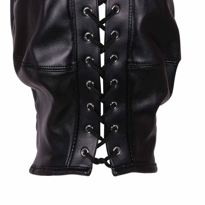 8-Mask with Brown Ponytail - Black-8