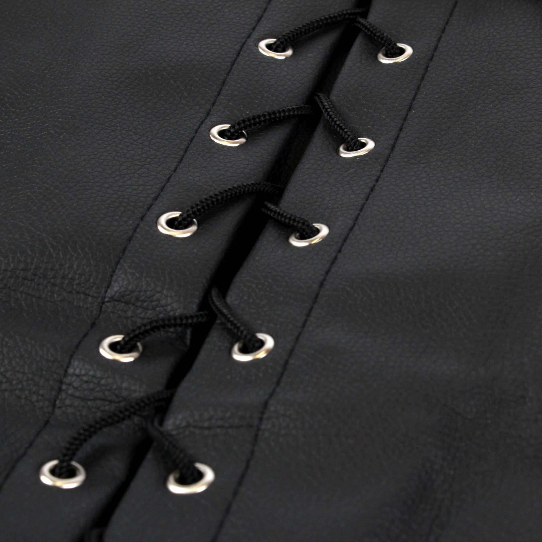 6-Lace-up Full Sleeve Arm Restraint - Black-6