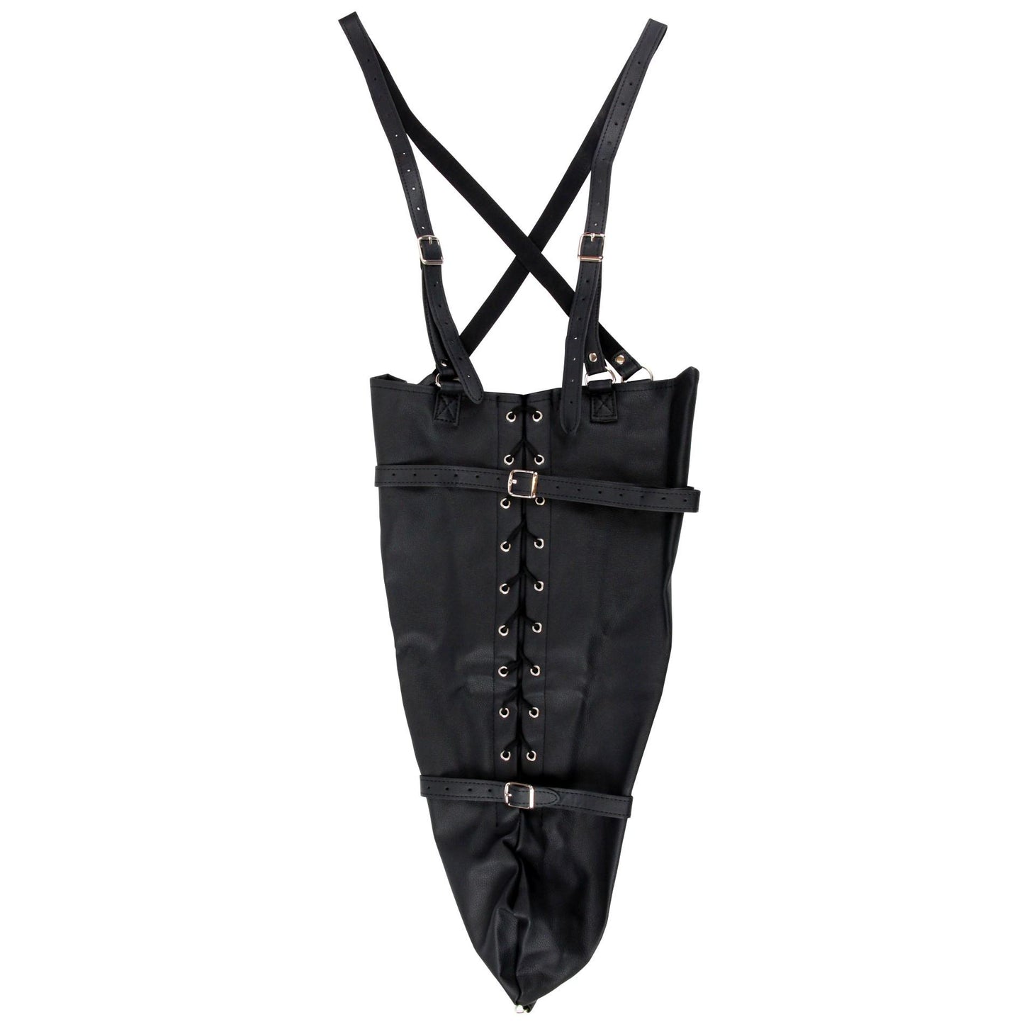8-Lace-up Full Sleeve Arm Restraint - Black-8