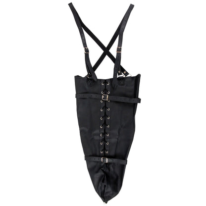 8-Lace-up Full Sleeve Arm Restraint - Black-8