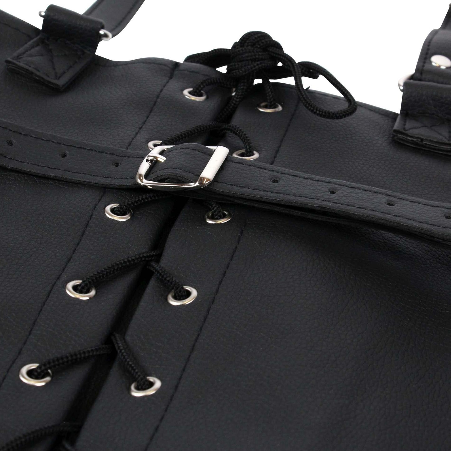 10-Lace-up Full Sleeve Arm Restraint - Black-10