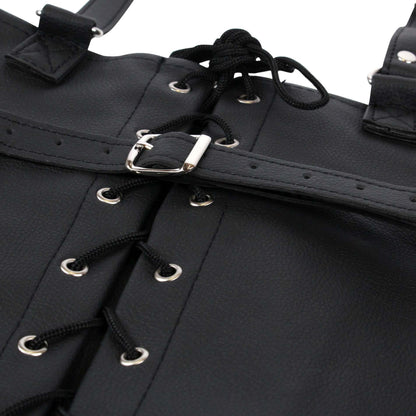 10-Lace-up Full Sleeve Arm Restraint - Black-10