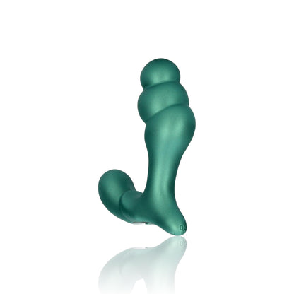 6-Stacked Vibrating Prostate Massager with Remote Control - Metallic Green-6