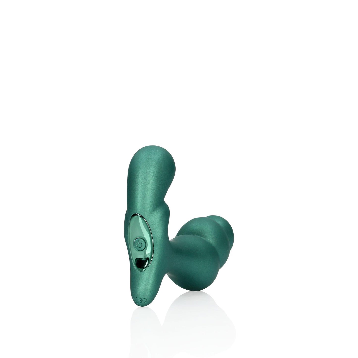 9-Stacked Vibrating Prostate Massager with Remote Control - Metallic Green-9