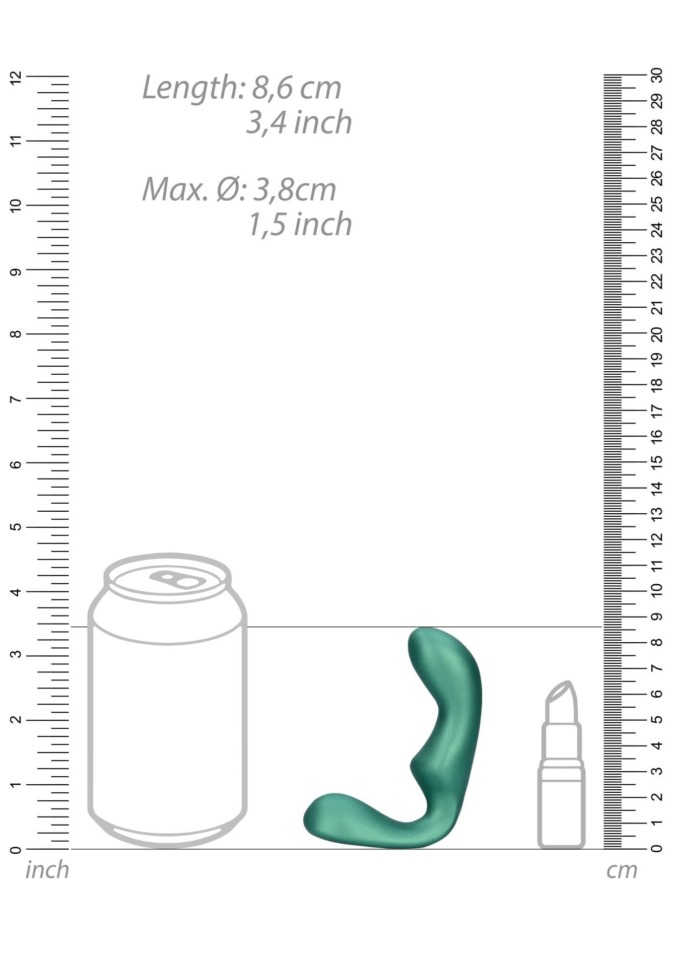 5-Pointed Vibrating Prostate Massager with Remote Control - Metallic Green-5