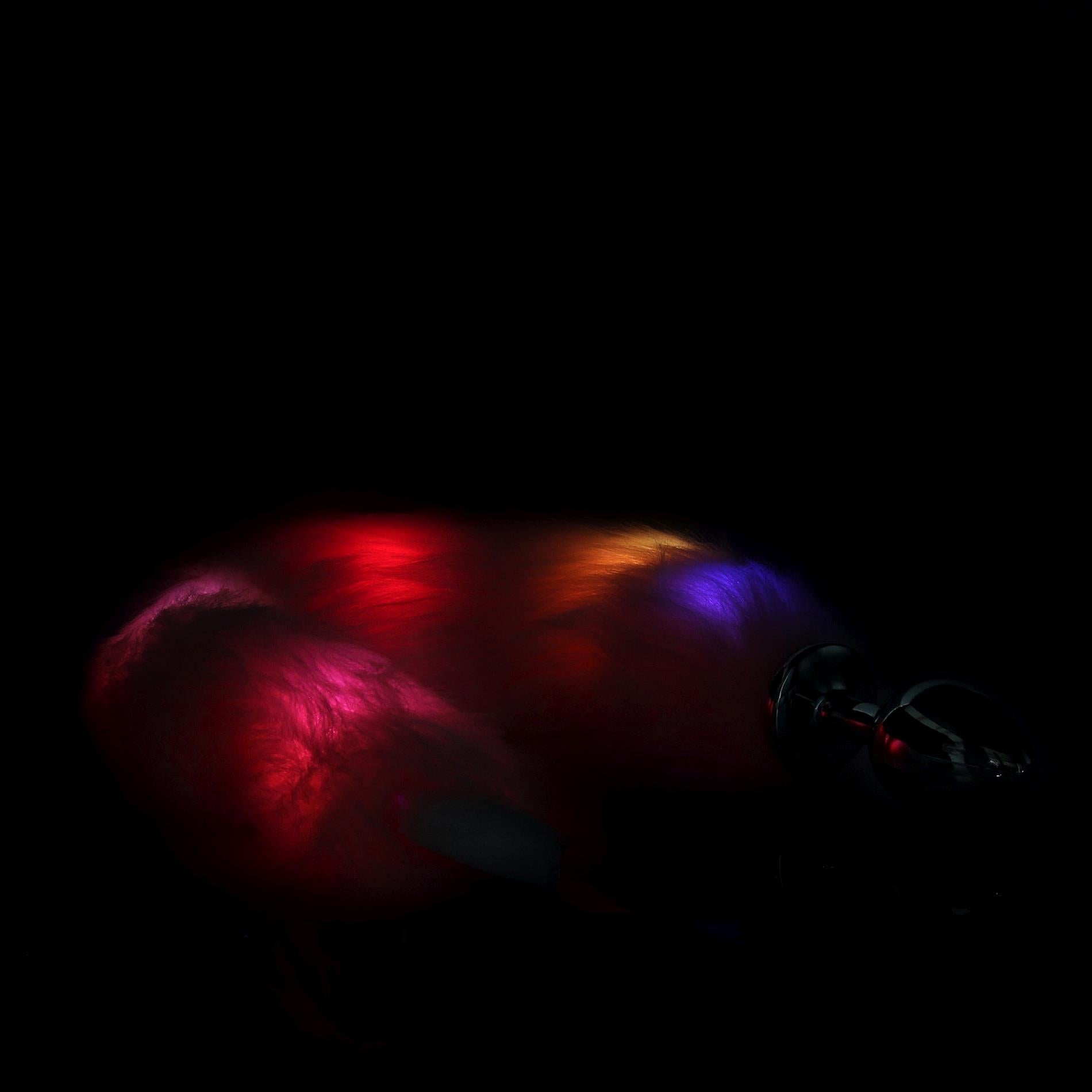 12-Light-up Fox Tail with Metal Butt Plug-12