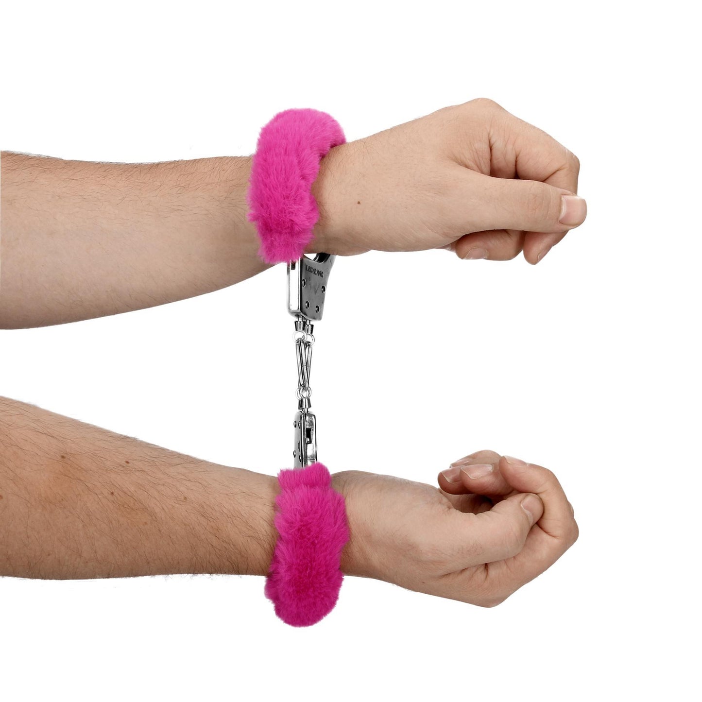 9-Furry Metal Hand Cuffs - Pink-9