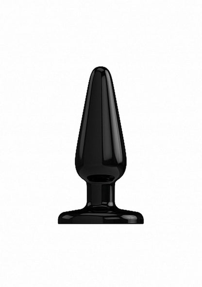 1-Czarny silikonowy korek analny zatyczka plug 7,5cm-1