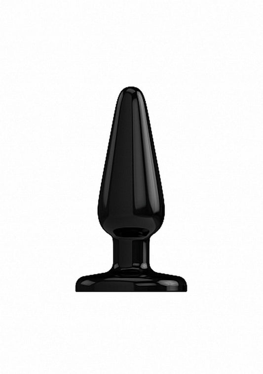1-Czarny silikonowy korek analny zatyczka plug 7,5cm-1