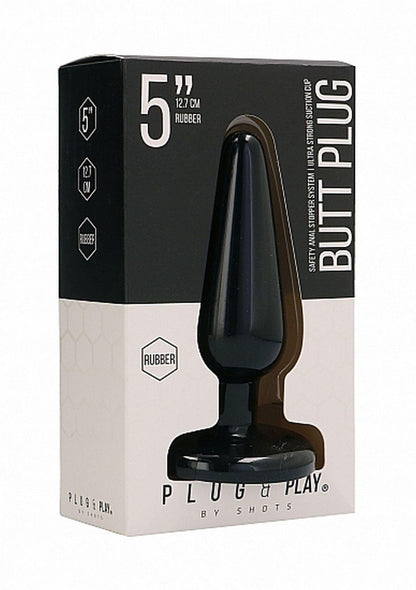 2-Butt Plug - Basic - 5 Inch - Black-2