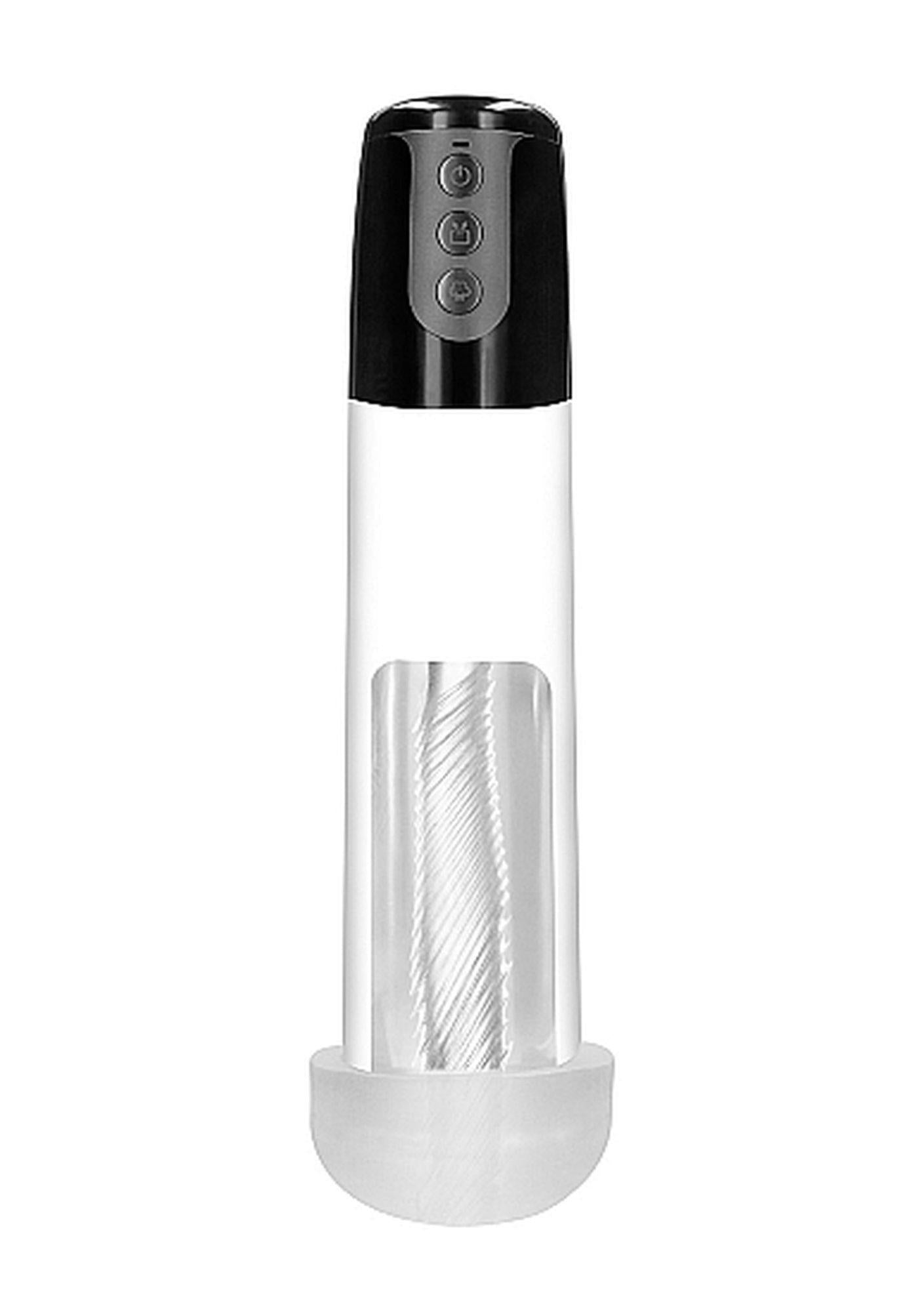 5-Automatic Cyber Pump with Masturbation Sleeve - Transparent-5