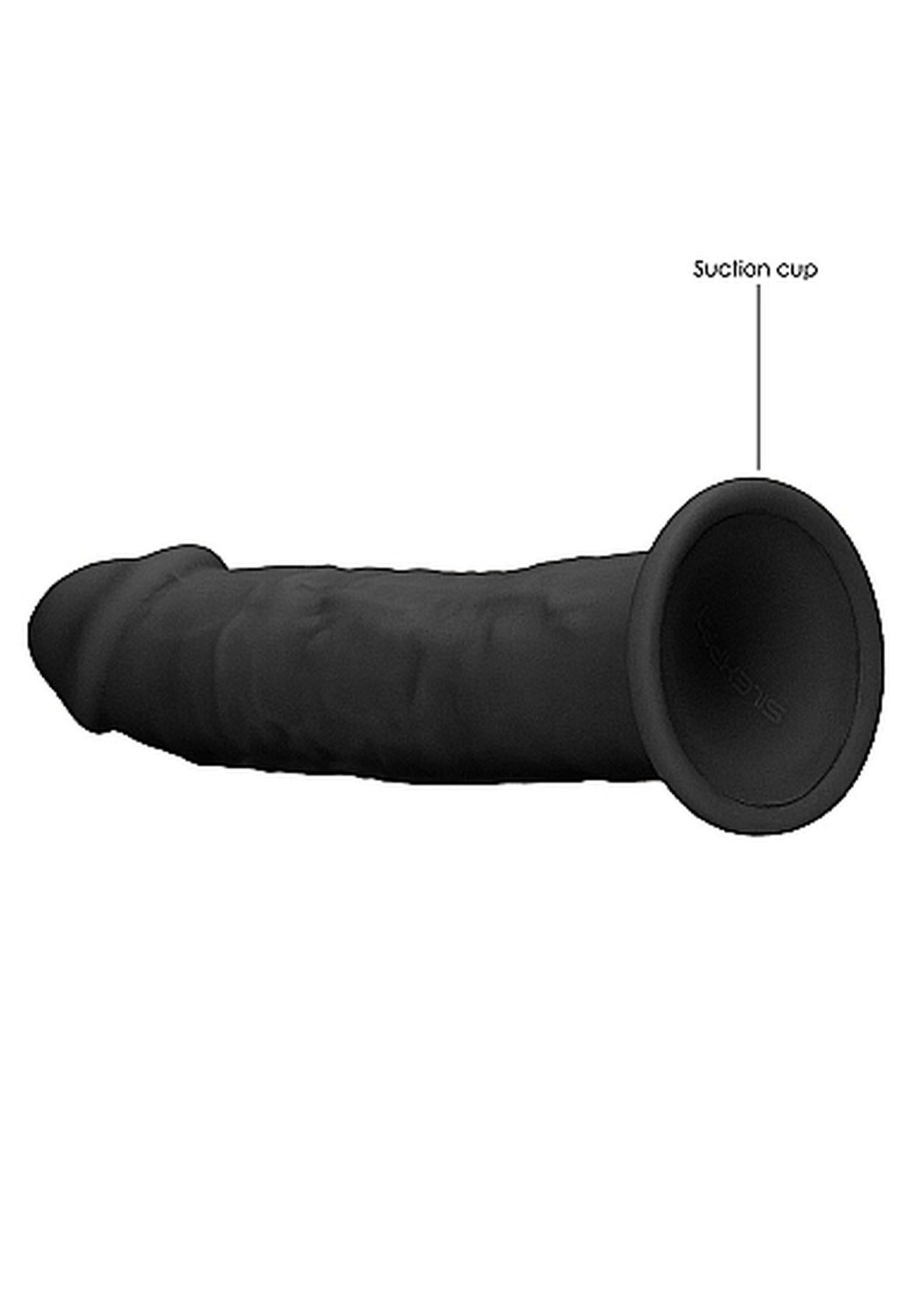 6-Zagięte silikonowe dildo mocna przyssawka 15 cm-6