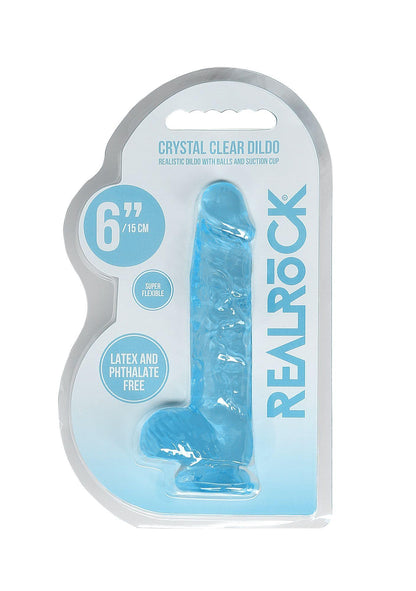 1-Realistic Dildo with Balls - 6""/ 15 cm-1