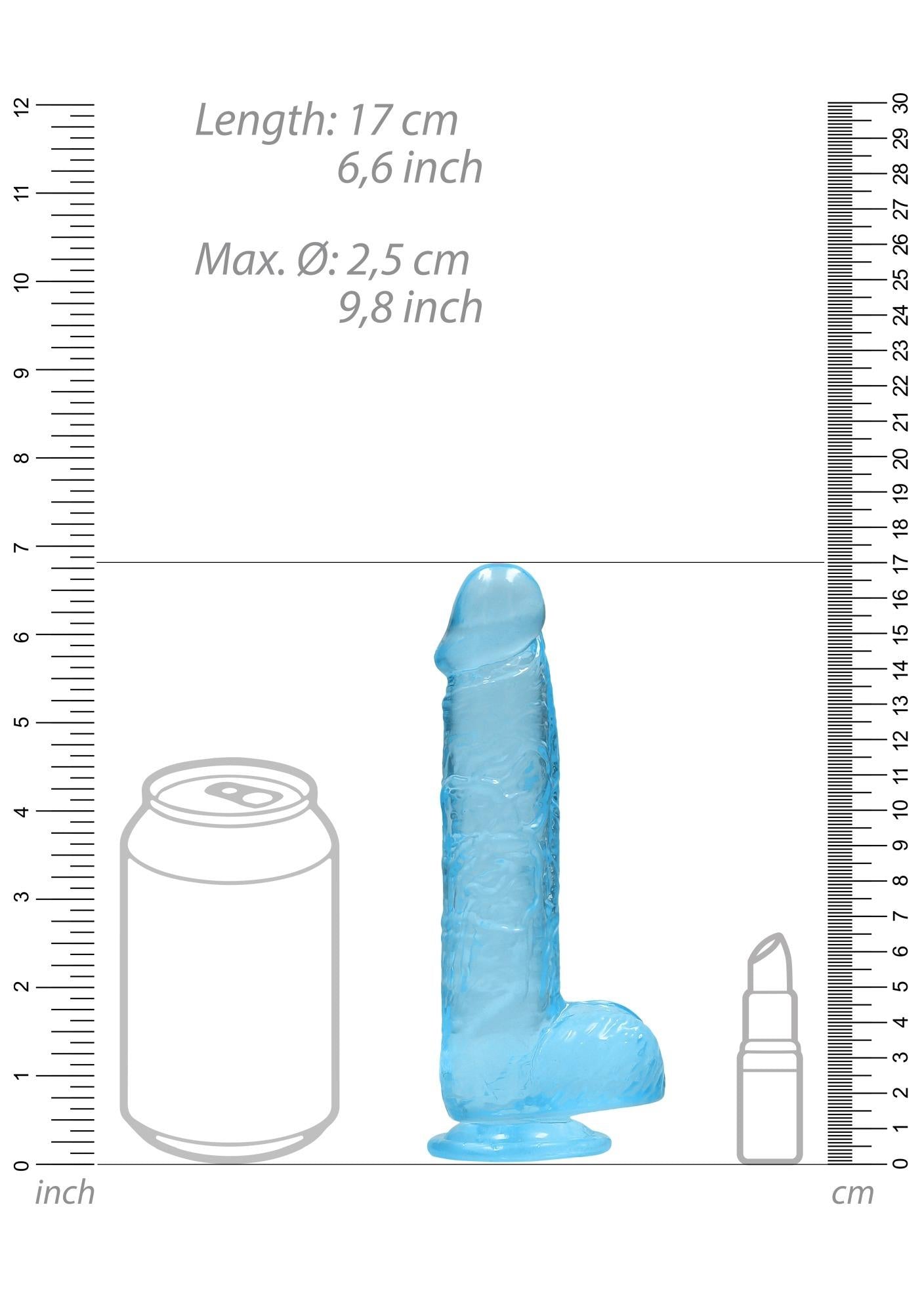 7-Realistic Dildo with Balls - 6""/ 15 cm-7